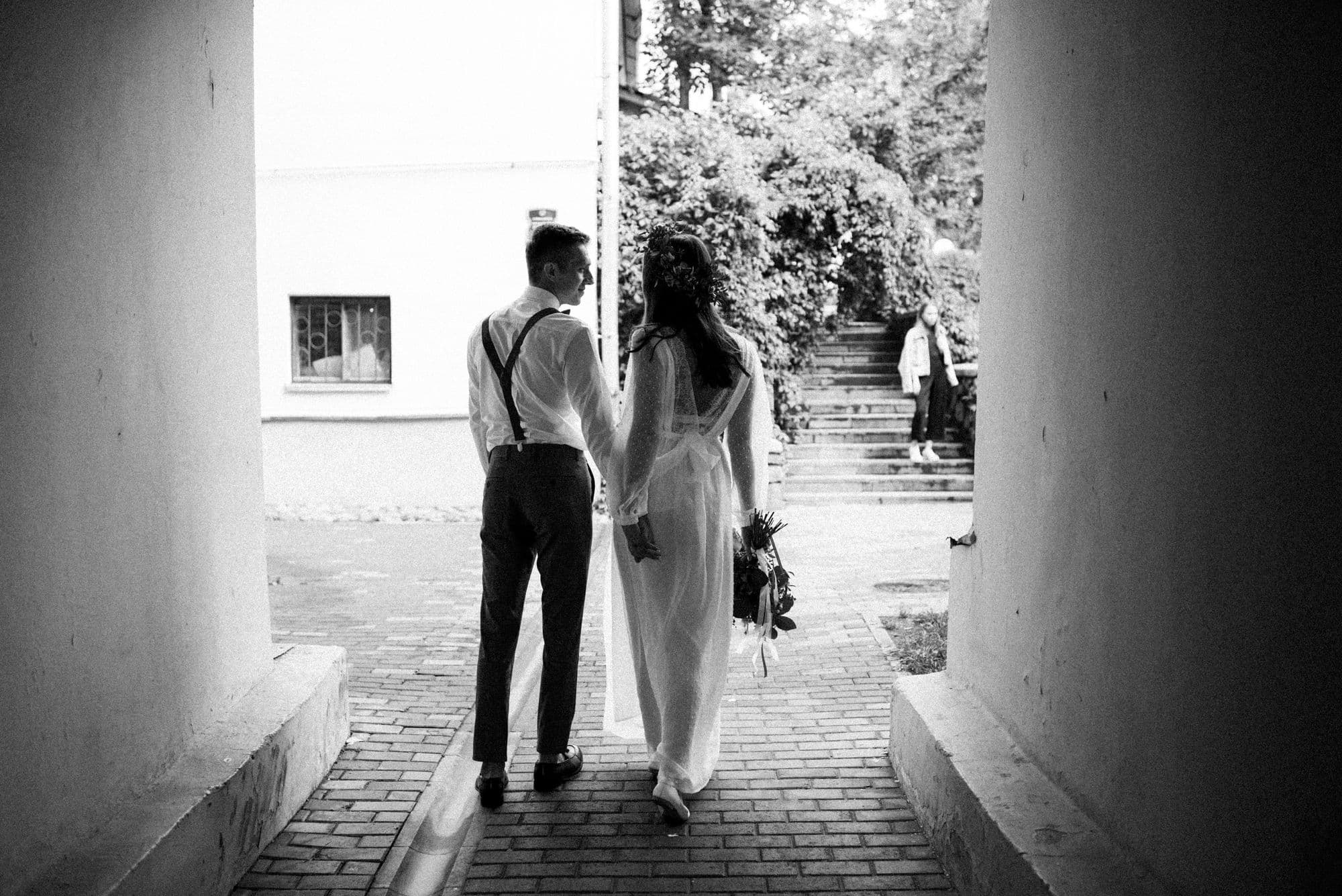 Through the archway